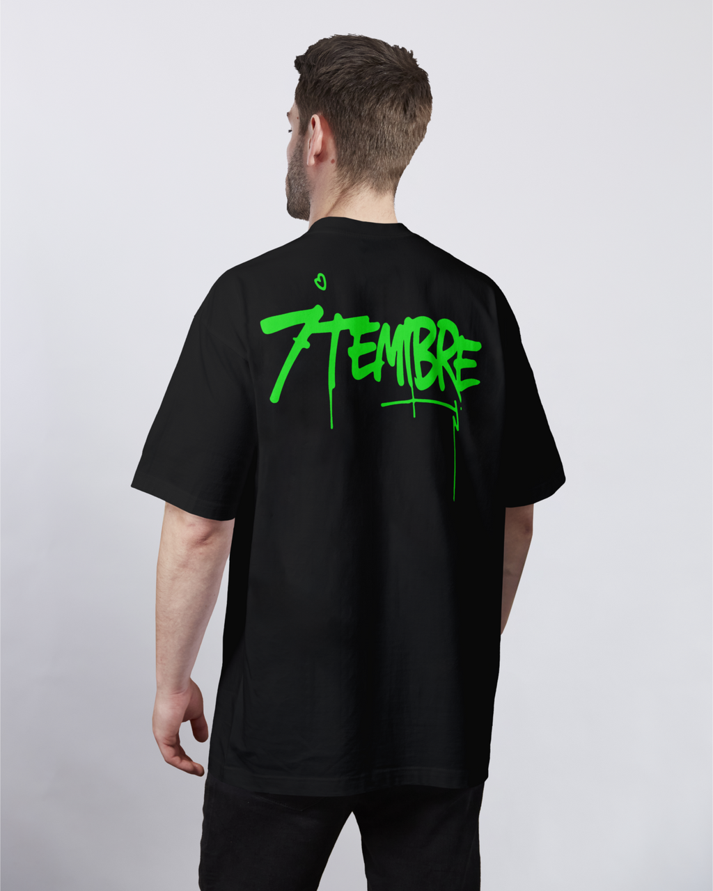 T-shirt Oversize 7TEMBRE – Noir & Vert