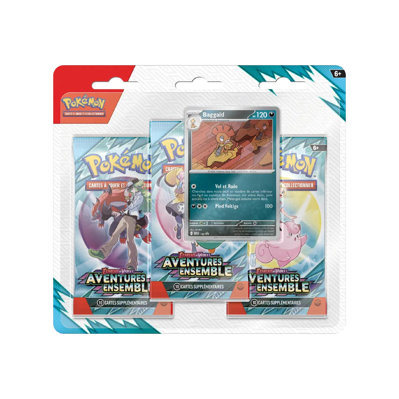 Pokémon – Pack 3 Boosters “Aventure Ensemble” (Écarlate & Violet)